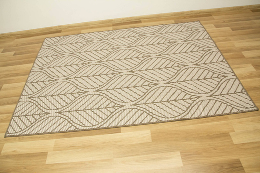 Dywan Dwustronny Sznurkowy Brussels 205647/10210 coffee Beż Krem Listki Outdoor