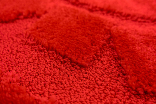 Dywanik Okrągły Łazienkowy Antypoślizgowy Ocean Czerwony