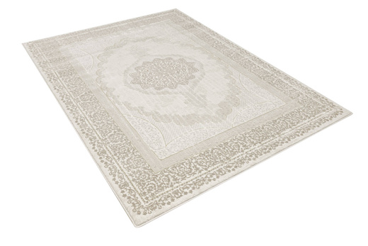 Lśniący Dywan Allora Plus E976A cream/beige Krem Beż Złoty Ornament