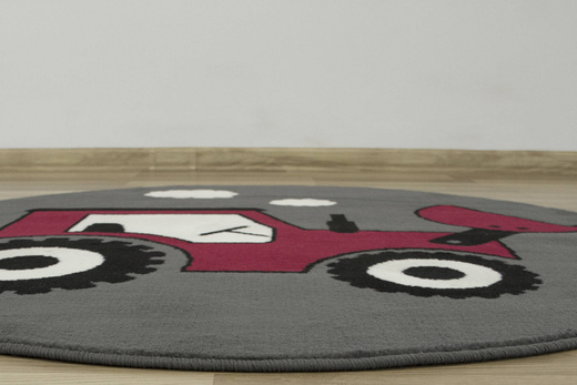 Okrągły Dywan Luna Kids 534457/51915 CzerwonyTraktor