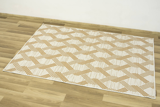 Dywan Sznurkowy Berg 28354/62 Geometryczny Romby Krem Pomarańczowy