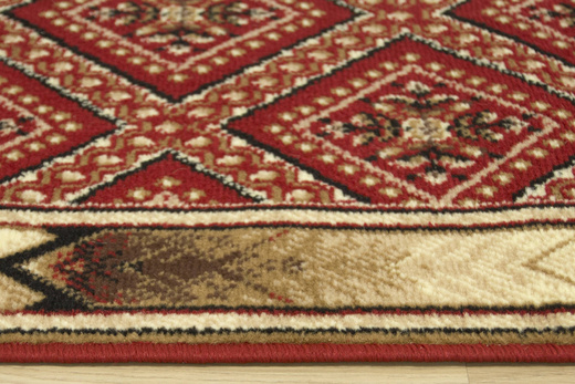 Chodnik Gold 371/22 bordowy szerokość 90 cm