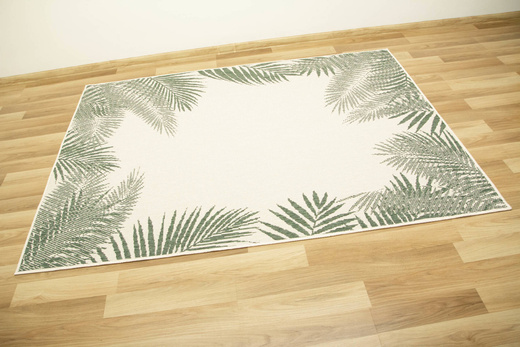 Dywan Dwustronny Sznurkowy Brussels 205183/10520 green liście palmy Outdoor