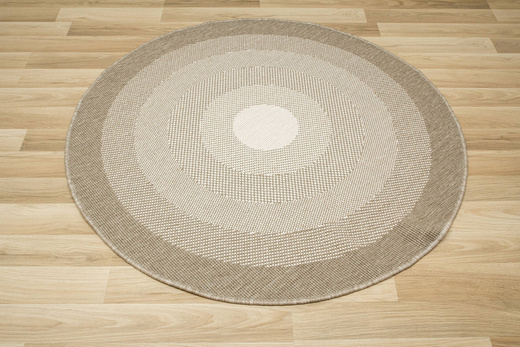 Okrągły Dwustronny Dywan Sznurkowy Brussels 2205195/10610 Linen Beż Krem Koła Outdoor