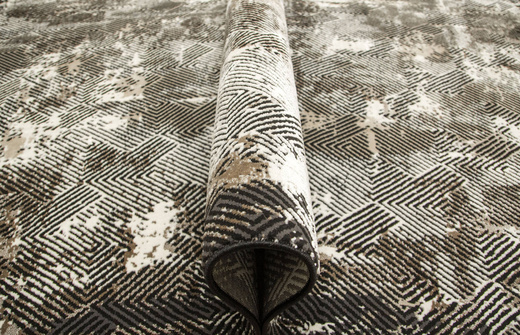 Dywan Studio E621A Szary Czarny Beż Tynk