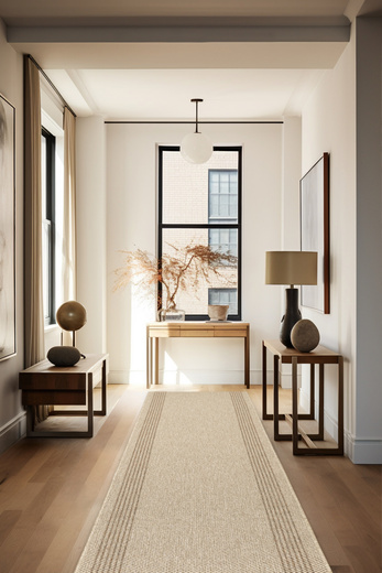 Chodnik Sznurkowy Antypoślizgowy Natura Loper 3412 Beż Brąz Paski szerokość 80 cm