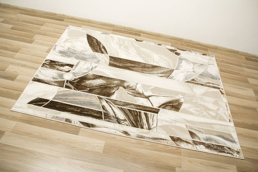 Dywan Elisa PF133 Brown Gold Brąz Beż Mozaika Kwiaty