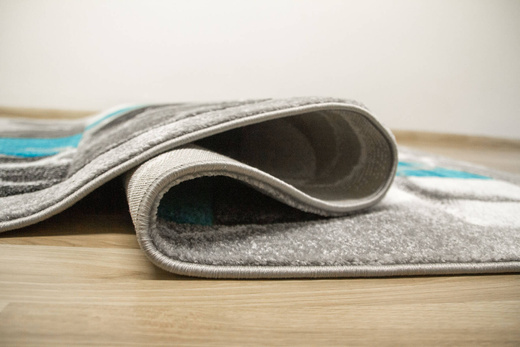Dywan Amelia A472B grey/turquoise Szary Turkus Półkola Marmur