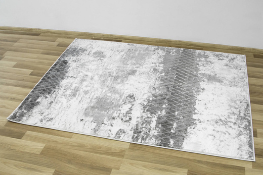 Dywan Felix 9319A l.grey/white Srebrzysty Szary Krem Romby Przecierany Beton