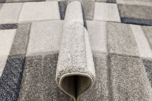 Dywan Kandy N411A l.grey/navy Szary Granatowy Geometria Fryz