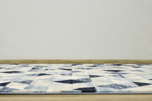 Dywan Victoria 9592A blue/beige Trójkąty Niebieski Krem Beż