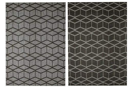 Dywan Dwustronny Sznurkowy Brussels 205178/11020 night Night Antracyt Szary Romby Outdoor