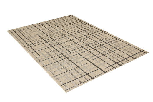 Dywan Sznurkowy Antypoślizgowy Flex 19507/P01 Beż Grafitowy w Kreski Paski