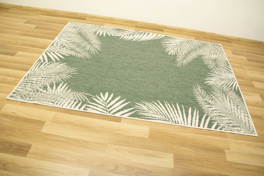 Dywan Dwustronny Sznurkowy Brussels 205183/10520 green liście palmy Outdoor