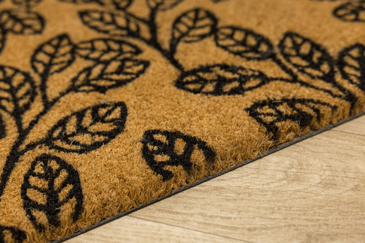 Antypoślizgowa Wycieraczka Kokosowa Retro Listki