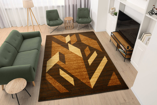 Dywan Agnella Standard Kanas Cynamon Beż Brąz Abstrakcja