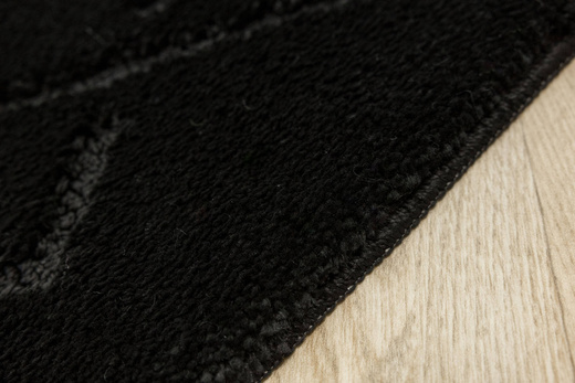 Dywanik Łazienkowy Antypoślizgowy Moreno Black Czarny Romby