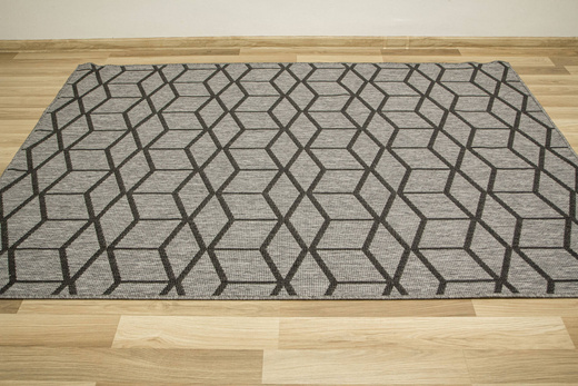 Dywan Dwustronny Sznurkowy Brussels 205178/11020 night Night Antracyt Szary Romby Outdoor