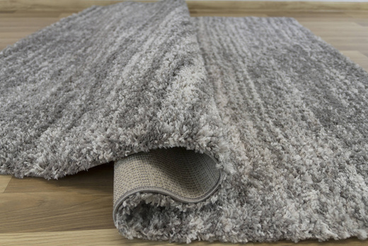 Puszysty Dywan Pulpy Shaggy A534B d.grey/cream Szary Kremowy Paski