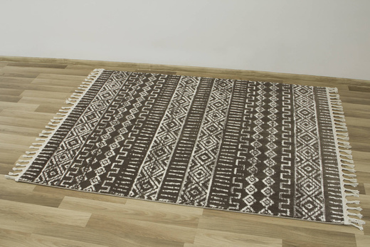 Dywan Karof 2571A brown/white 23 Brązowy Krem Romby