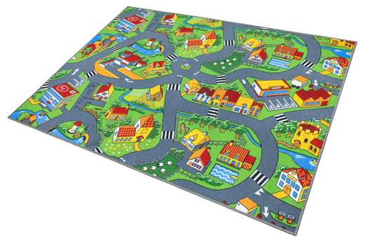 Wykładzina Little Village uliczki na filcu szerokość 4 m