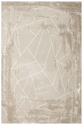 Lśniący Dywan Allora Plus F356A l.brown/beige Beż Złoty Trójkąty