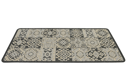 Antypoślizgowy Dywan FLEX 19636/P10 Grafit Beż Patchwork