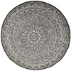 Okrągły Dwustronny Dywan Sznurkowy Brussels 205334/10110 Night Antracyt Krem Rozeta Mandala Outdoor