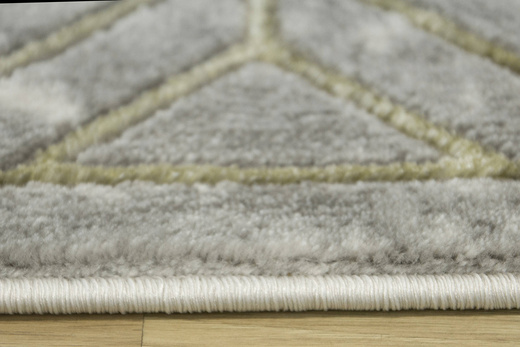 Dywan Felix 9337A l.grey/yellow Marmur Szary Krem Złoty z Ramką