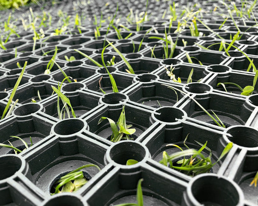 Mata Przerostowa Na Place Zabaw Ażurowa Gumowa Czarny