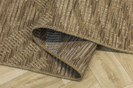 Dywan Sznurkowy Ella ST022A brown/brown Beż Brąz Wachlarze Outdoor