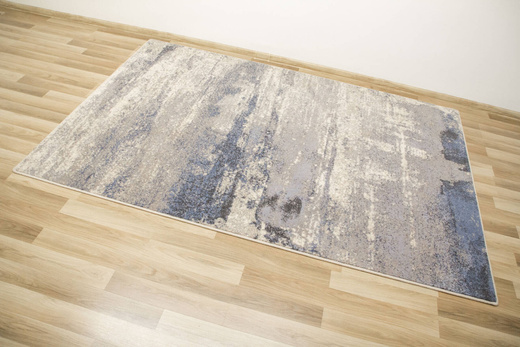 Wełniany Dywan Isfahan Abrio Beige Niebieski Beżowy Abstrakcja