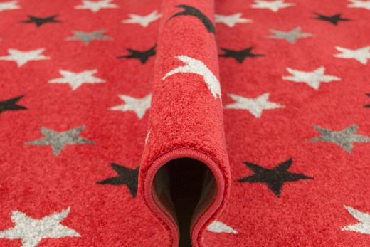 Dywan Fushe 2327 red/black Gwiazdy Czerwony Czarny