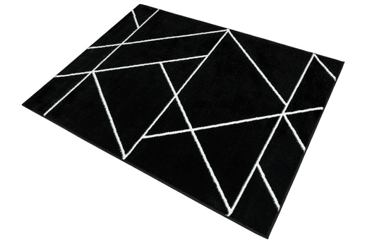 Dywan Lima C877B black/white Czarny Krem Trójkąty