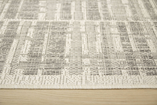 Sznurkowy Chodnik Terra Block 09 Szary Kremowy szerokość 80 cm