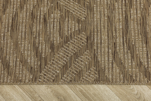 Dywan Sznurkowy Ella ST022A brown/brown Beż Brąz Wachlarze Outdoor