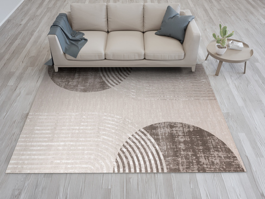 Dywan Nantes Nantes NT209A Beige/Brown Szarobeżowy Półkola