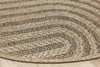 Okrągły Dywan Sznurkowy Patio 5029/178 Nature Beż Brąz Półkola Outdoor
