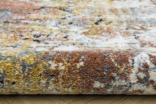 Dywan Bosa 8621A cream/somon Kremowy Miedziany Niebieski Abstrakcja