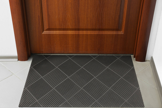 Wycieraczka gumowa kolor M58 dwustronna antypoślizgowa brąz czerń jodełka karo