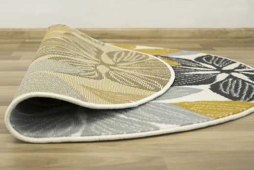 Okrągły Dywan Luna 501619/89935 crem/mu Krem Miodowy Kwiaty