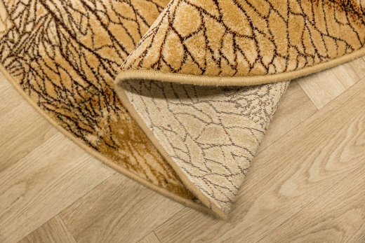 Okrągły Wełniany Dywan Isfahan Bellona Bursztyn