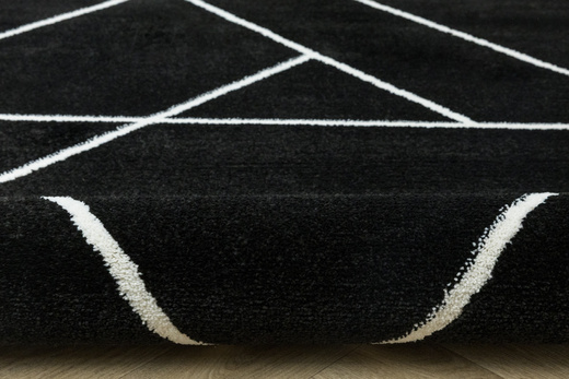 Dywan Lima C877B black/white Czarny Krem Trójkąty