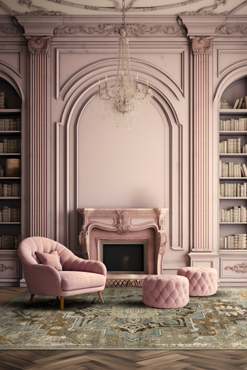 Wełniany Dywan Dywilan Omega Abbas Koniak Ornament