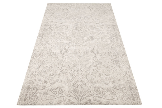 Wełniany Dywan Agnella Agnus Berien Bialy Ornament Beż Krem Szary