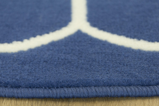 Okrągły Dywan Luna ch 502682/94955 Niebieski Jeansowy Granat