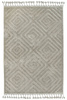 Dywan Berber 7061 l.grey Jasny Szary Romby 3D z frędzlami