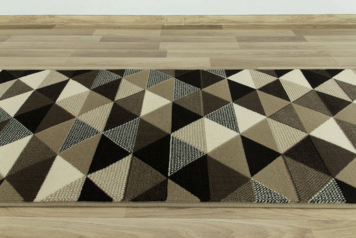 Chodnik luna 503430/97911 trójkąty brąz szerokość 60 cm