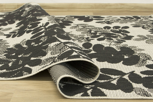 Dywan Sznurkowy Lejda 12504/951 Antracyt Beż Liście Akacji