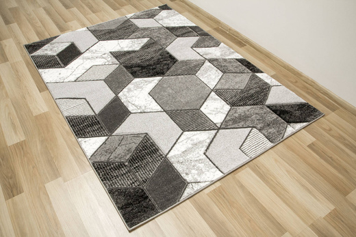 Dywan Amelia B101B grey/d.grey Szary Biały Geometria